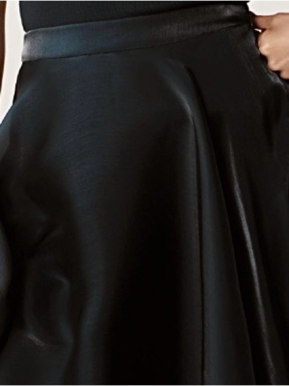 Anthropologie Bl-nk Arleth Black Midi Skirt Medium NWT - Picture 2 of 13